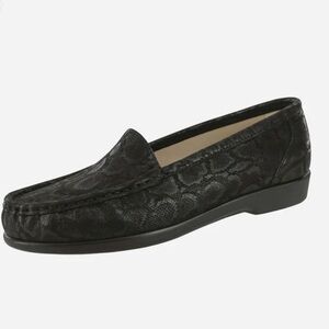 SAS Simplify Slip On Tripad Loafer Nero Snake